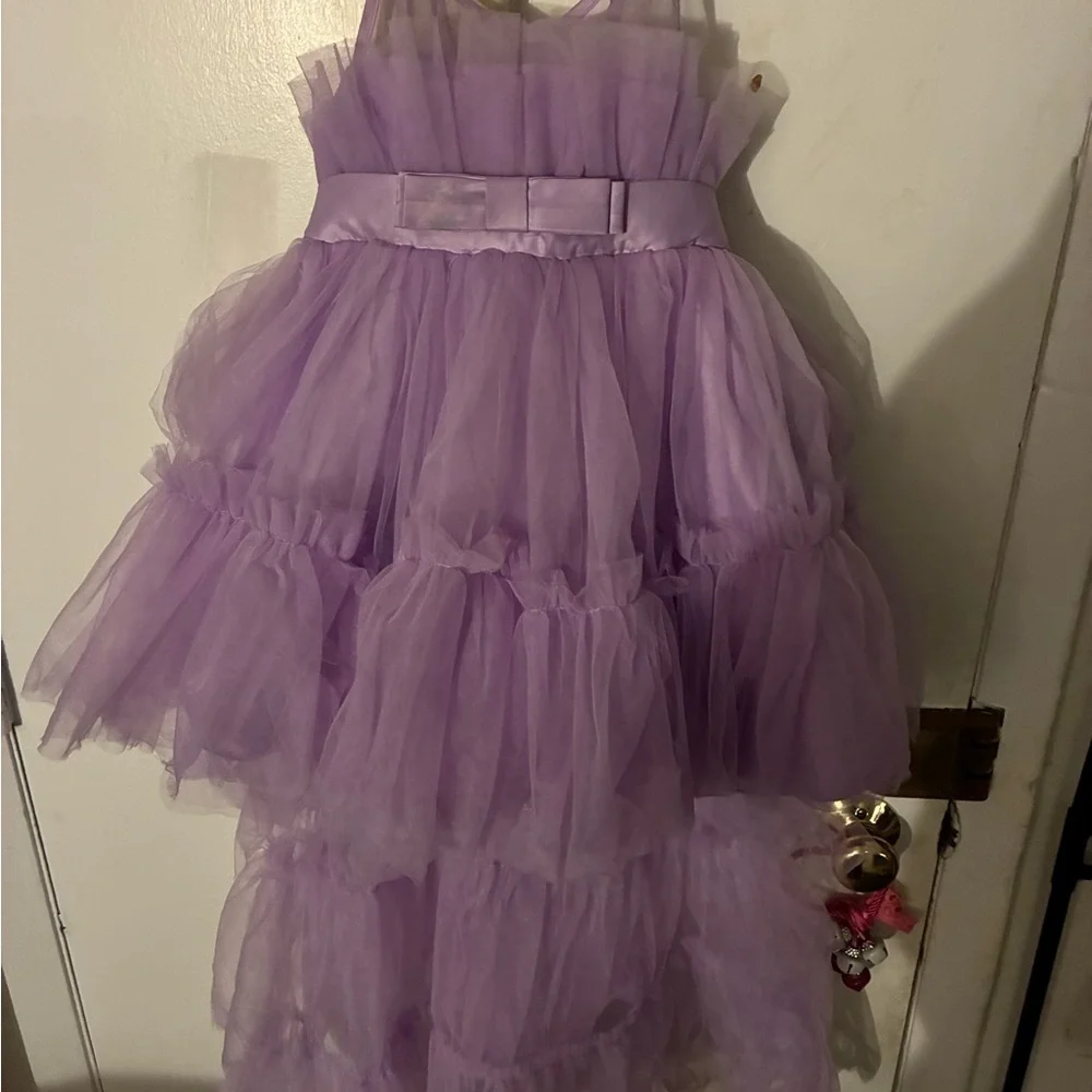 Lavender Tulle Layered Dress